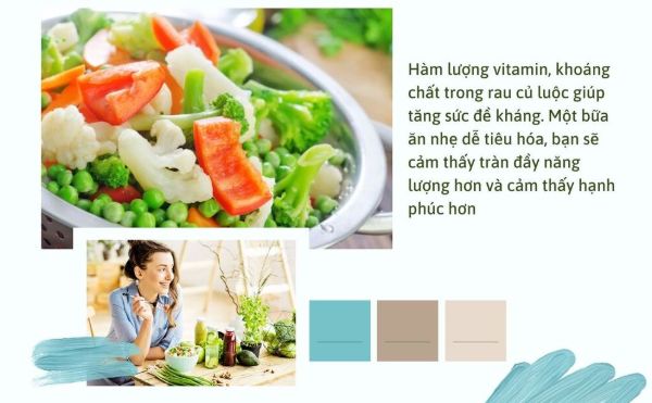 Rau và trái cây luộc vẫn giữ được hàm lượng vitamin và khoáng chất